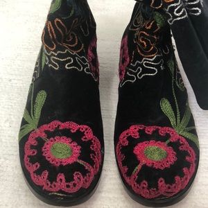 Turkish Boho Embroidered suede Boots